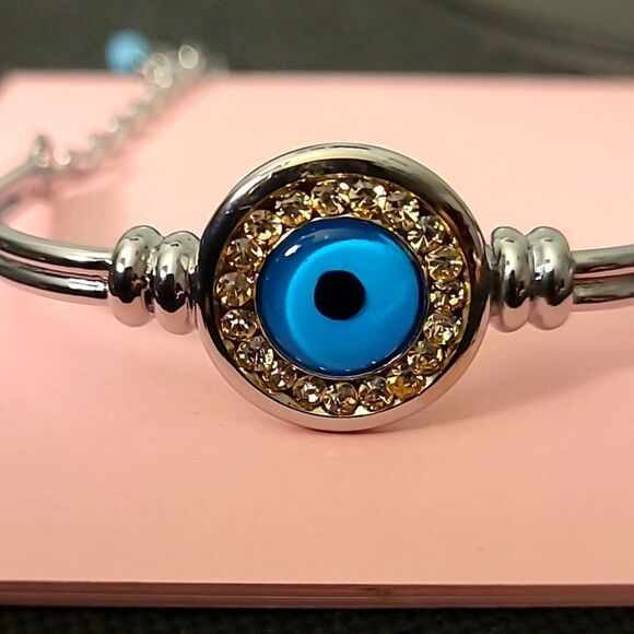 Evil Eye Bangle Bracelet - Picture 4 of 5